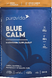 BLUE CALM 250G LIMÃO CAMOMILA MARACURJÁ SPIRULINA AZUL - PURAVIDA