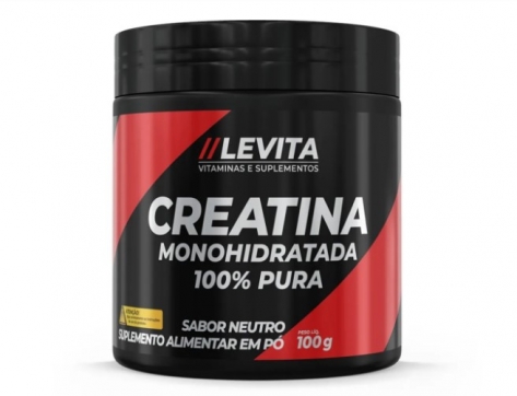 CREATINA 100% PURA MONOHIDRATADA  LEVITA SABOR NEUTRO 100G